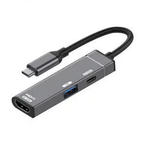 CY USB-C Type-C to HDMI 4K@120hz USB 3.0 OTG Converter HDTV Multiport Adapter with Female PD 100W Power Port