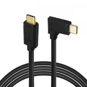 CY USB3.1 Type-C Male to USB-C Horizontal 90 Degree Left Right Angled 10Gbps Data Cable 65W