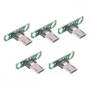 CY 5pcs/set DIY OEM Micro USB2.0 Male Plug Long Connector 13mm Length with PCB Mounting Assembly Solder Type