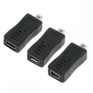 CY 3pcs/set USB-C Type-C Micro Mini USB Female to Camera Mini 8P Data Power Adapter for Coolpix UC-E6 UC-E16 UC-E17 DSC-W DMC-S EX-Z