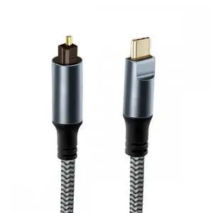 CY Type-C to SPDIF Toslink Optical Audio Cable Opt Male USB-C to Digital Optical Fiber Optic Sound Interface Male Adapter Wire for Desktop Laptop