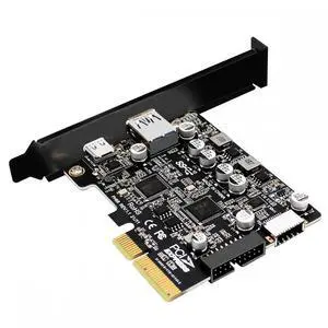 CY 10Gbps Type-E USB 3.1 Front Socket & USB3.0 19Pin/20Pin & Type-A USB-C to PCI-E Express Card Adapter ASM3142 VL822