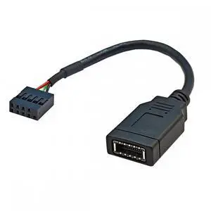 CY Cable Single USB 3.1 Front Panel Socket Key-A Type-E to USB 2.0 9Pin 10Pin Mainboard Header Male Extension Cable