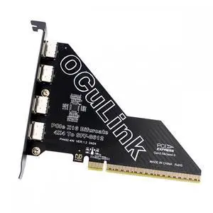 CY PCI-Express 4.0 PCIE 16x Detachable to Four Oculink SFF-8612 SFF-8611 External VROC Raid0 Adapter for U.2 SSD eGPU External Graphics Card Dock