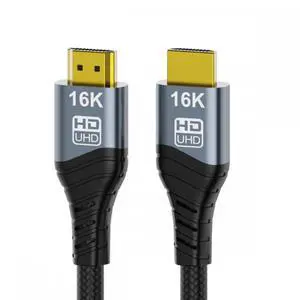 CY 16K 8K UHD HDMI Type-A Male to HDMI 2.2 Male HDTV Cable for HDTV Desktop Laptop Monitor (50cm)