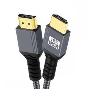 CY 16K 8K UHD HDMI 2.2 Version Type-A Male to HDMI Male HDTV Cable for HDTV Desktop Laptop Monitor (100cm)