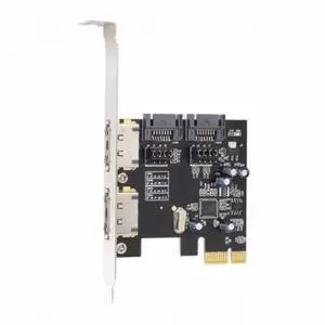CY PCI-E To 4 Ports SATA 3.0 ESATA PCIE SATA3 6Gbps Expansion Card PCI-E Adapter CY PCI-E To 4 Ports SATA 3.0 ESATA PCIE SATA3 6Gbps Expansion Card PCI-E Adapter