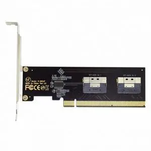 CY Dual Slimline SFF-8654 8X 2 NVME to PCIE Express 3.0 4.0 Raid Card VROC Raid0 Hyper Adapter CY Dual Slimline SFF-8654 8X 2 NVME to PCIE Express 3.0 4.0 Raid Card VROC Raid0 Hyper Adapter