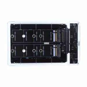 CY Dual NGFF B+M-Key M.2 SSD Card JBOD Raid0 Span Bridge to USB3.0 Type-C USB-C 2.5inch SATA Combo Enclosure CY Dual NGFF B+M-Key M.2 SSD Card JBOD Raid0 Span Bridge to USB3.0 Type-C USB-C 2.5inch SATA Combo Enclosure