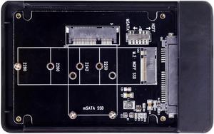 CY Combo M.2 NGFF B-key & mSATA SSD to USB Type-C Converter Case Enclosure with Switch UC-209