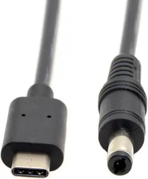 CY USB 3.1 Type C USB-C to DC 5.5 2.5mm Power Plug Extension Charge Cable for Cell Phone 20cm UC-234