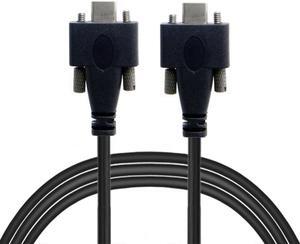 CY USB 3.1 Type-C Dual Screw Locking to Locking USB-C 10Gbps Data Cable 1.2m Panel Mount Type UC-046-1.2M