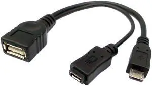 CY Black Micro USB 2.0 OTG Host Flash Disk Cable with Micro USB U2-166