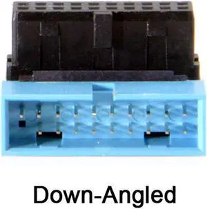 CY USB 3.0 20pin Male to Female Extension Adapter Down Angled 90 Degree for Motherboard Mainboard U3-053-DN