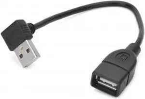 CY 90 Degree Down Angled type USB 2.0 A Male to USB A Female cable 20cm U2-084-0.2M