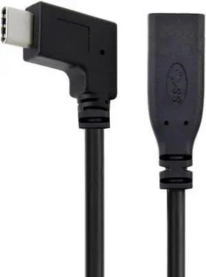 CY 90 Degree Right Angled USB-C USB 3.1 Type C Male to Female Extension Data Cable for Macbook Tablet 20cm UC-218-RI-0.2M