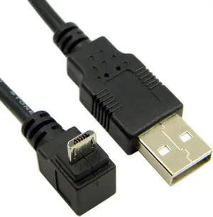 CY Down Angled 90 Degree Micro USB to USB Data Cable U2-205-0.3M