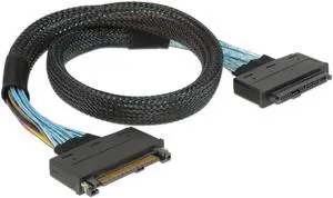 CY U.2 U2 SFF-8639 NVME PCIe SSD Cable Male to Female Extension 50cm 68pin SF-105-0.5M