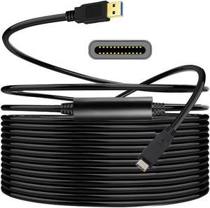 HKCY UC-199-BK-8.0M 8m USB-C USB 3.1 Type C Male to USB3.0 Type A Male Data GL3523 Repeater Cable for TabletPhoneHard Disk Drive