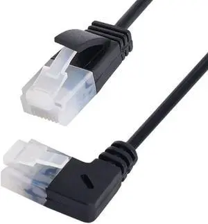 CY Left Angled 8P8C STP Cat6 Lan Ethernet Network Patch Cord 90 Degree to Straight Cable 50cm UT-009-LE-0.5M