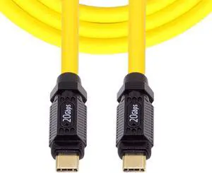 CY 2.0M Ultra Soft High Flex USB-C USB4 Cable 20Gbps 140W 8K for Gaming Keyboard Mouse Type-C Male to Male Cable Power & Data