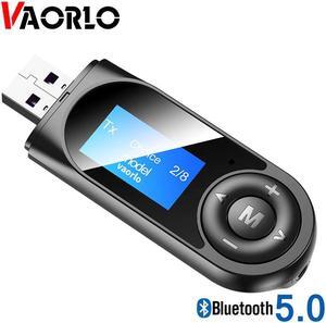 NEW LCD Display Bluetooth 5.0 Audio Transmttter Receiver With Mic For TV PC Car Stereo USB 3.5MM AUX RCA Wireless Adapter