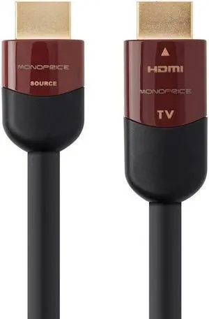 Monoprice HDMI High Speed Active Cable - 30 Feet - Black 4K@60Hz HDR 18Gbps 24AWG YUV 4:4:4 CL2 - Cabernet Ultra Active Series