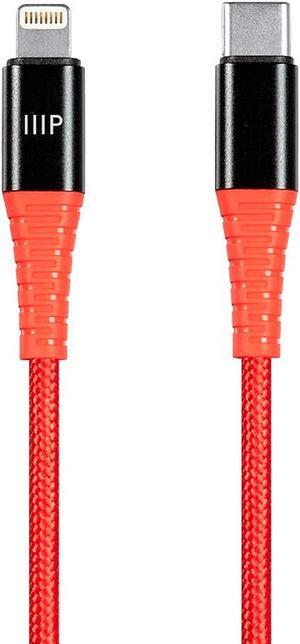 Monoprice USB 2.0 Micro B to Type A Charge and Sync Cable - 3 Feet - Pink Durable Kevlar-Reinforced Nylon-Braid - AtlasFlex Series