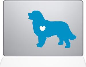 I Love My Bernese Mountain Dog Decal Vinyl Sticker, 11" Macbook Air, Light Blue (1477-Mac-11A-Lb)