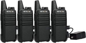 Rt22 Two Way Radio Long Range Rechargeable,Portable 2 Way Radio,Handsfree Walkie Talkie For Adults Commercial Cruises Hunting Hiking (4 Pack)