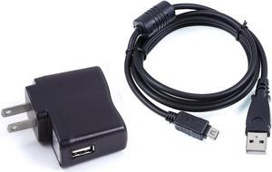 Usb Ac/Dc Adapter Battery Charger+Pc Cord (5 Ft Extra Long) For Olympus Tough Tg-610 Tg-850 Camera