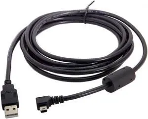 Mini Usb B Type 5Pin Male Left Angled 90 Degree To Usb 2.0 Male Data Cable With Ferrite 3.0M