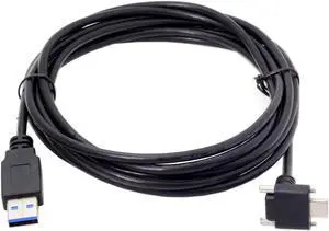 Down Up Angled Usb 3.1 Type-C Dual Screw Locking To Standard Usb3.0 Data Cable 90 Degree For Camera (3.0M)