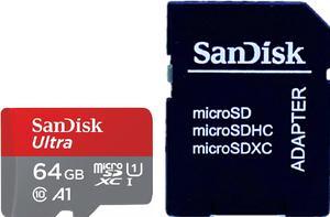 SanDisk 64GB MicroSDXC Memory Card - 140MB/s Transfer Speeds, A1-Rated Performance, Class 10 with SD Card Adapter, for Cameras, Phones, Tablets, Drones, Computers