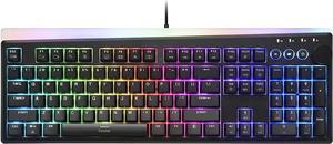 i-rocks K71M Mechanical Gaming Keyboard with Media Control Knob (Gateron Red Switches, Black)