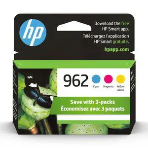 962 Cyan, Magenta, Yellow Ink Cartridges | Works with OfficeJet 9010, 9020 | Eligible for Instant Ink | 3YP00AN 962 Cyan, Magenta, Yellow Ink Cartridges | Works with OfficeJet 9010, 9020 | Eligible for Instant Ink | 3YP00AN