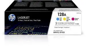 128A Cyan, Magenta, Yellow Toner Cartridges (3-Pack) | Works LaserJet Pro CM1415 Color, CP1525 Color Series | CF371AM 128A Cyan, Magenta, Yellow Toner Cartridges (3-Pack) | Works LaserJet Pro CM1415 Color, CP1525 Color Series | CF371AM