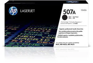 507A Black Toner Cartridge | Works LaserJet Enterprise 500 Color M551, MFP M575, LaserJet Pro 500 Color MFP M570 Series | CE400A 507A Black Toner Cartridge | Works LaserJet Enterprise 500 Color M551, MFP M575, LaserJet Pro 500 Color MFP M570 Series | CE400A