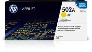 Original 502A Yellow Toner Cartridge | Works Color LaserJet 3600 Series | Q6472A Original 502A Yellow Toner Cartridge | Works Color LaserJet 3600 Series | Q6472A