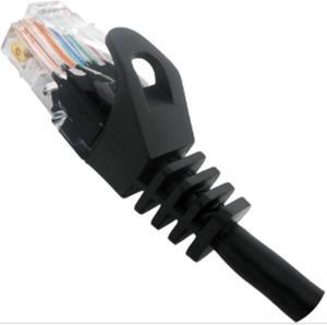 Cat5E Shielded Ethernet Patch Cable Black 100ft - Internet Cable Snagless Boot Network Wire - High Speed Ethernet Patch Cable 350MHz FTP Cord - 4 UTP 24AWG Stranded Pure Copper Wire