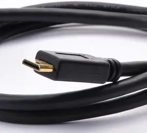 Mini HDMI to HDMI Cable - High Speed (3 ft) - clocked at 10.2 Gbit/s , bandwidth of 340 MHz - 3D BluRay or TV - 24k Gold Plated Contacts