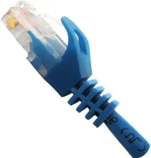 FireFold Cat6 Ethernet Patch Cable Blue 50ft, 550MHZ UTP 24 AWG Bare Copper Molded Snagless Half-Moon Boot Network Patch Cable with Connector – High-Speed Internet Cable LAN Wire for Computer Networks
