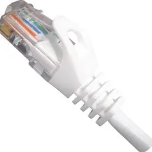 FireFold Cat6 Ethernet Patch Cable White 2ft, 550MHZ UTP 24 AWG Bare Copper Molded Snagless Half-Moon Boot Network Patch Cable with Connector – High-Speed Internet Cable LAN Wire for Computer Networks