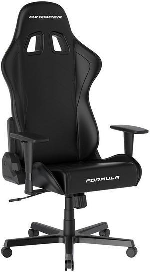 DXRacer FH08 Formula Series Ergonomic Gaming Chair with PVC Leather, High Back Racing Style Office Recliner Adjustable Swivel Task Chair, Black Standard Size