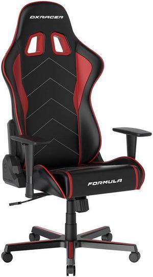 DXRacer FH08 Formula Series Ergonomic Gaming Chair with PVC Leather, High Back Racing Style Office Recliner Adjustable Swivel Task Chair, Black & Red Standard Size