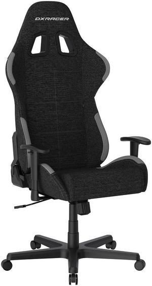 DXRacer FD01 Formula Series Ergonomic Gaming Chair with Breathable Water-Resistant Fabric, High Back Racing Style Office Recliner Adjustable Swivel Task Chair, Black & Grey Standard Size