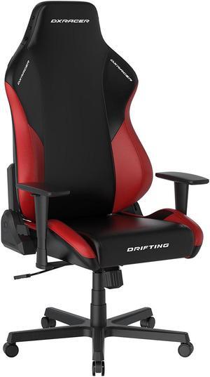 DXRacer Drifting Gaming Chair Reclining Ergonomic Computer Office Chair with Lumbar Support & Head Pillow Leatherette, Regular L, Black Red