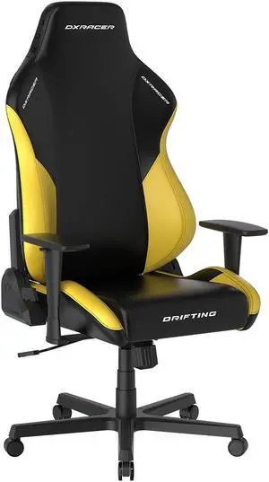 DXRacer Drifting Gaming Chair PU Leather Ergonomic Office Chair, Regular L, Black Yellow