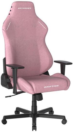 DXRacer Drifting Gaming Chair - Fabric Reclining Ergonomic Computer Office Chair with Lumbar Support & Head Pillow, Regular L, Pink