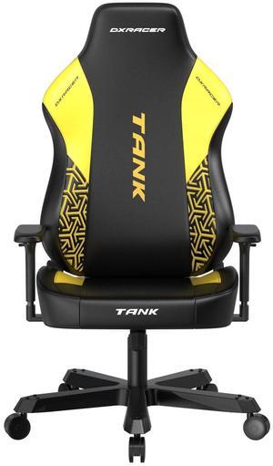 DXRacer Tank Gaming Chair for Heavy People - Big and Tall Racing Computer Gaming Chair with 4D Armrest Magnetic Headrest and Lumbar Support - Ergonomic Office Chair 400lbs, Yellow Black